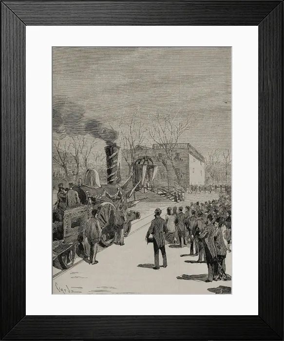 Framed Print : Inauguration of the France Railroad in Gerona, on January 20, 1878, (1878). Creator: Tomas Carlos Capuz Framed Print : Inauguration of the France Railroad in Gerona, on January 20, 1878, (1878). Creator: Tomas Carlos Capuz
