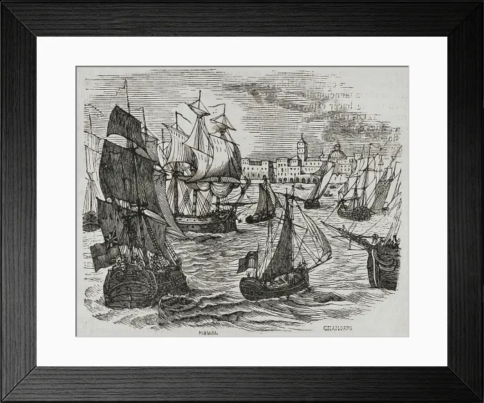 Framed Print : French Revolutionary Wars - Siege of Toulon, 1793 (1851). Creators: Miranda, Chamorro Framed Print : French Revolutionary Wars - Siege of Toulon, 1793 (1851). Creators: Miranda, Chamorro