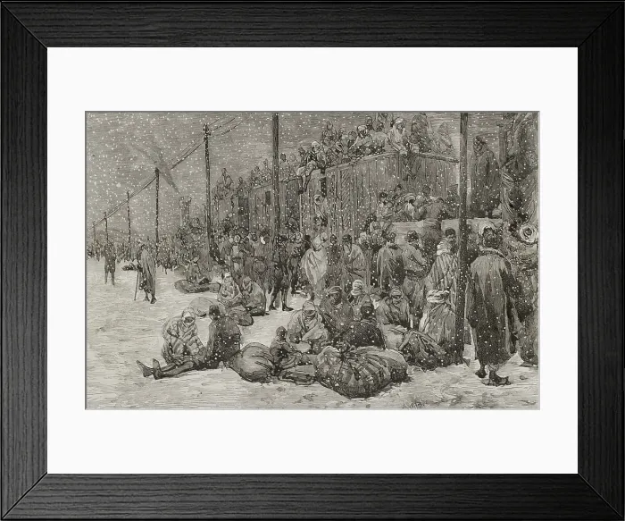 Framed Print : Russo-Turkish War (1877-1878): refugees in Constantinople, 1878. Creator: Tomas Carlos Capuz Framed Print : Russo-Turkish War (1877-1878): refugees in Constantinople, 1878. Creator: Tomas Carlos Capuz