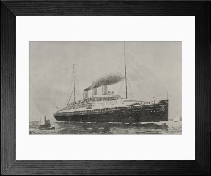 Framed Print : The auxiliary cruiser 'Rapido', a former German ocean liner, Spanish Navy, 1898. Creator: Enrique Laporta Valor Framed Print : The auxiliary cruiser 'Rapido', a former German ocean liner, Spanish Navy, 1898. Creator: Enrique Laporta Valor