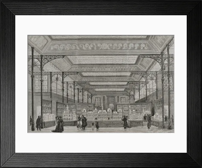 Framed Print : Interior of the Pavilion of the City of Paris at the Champ de Mars, Paris Exposition, 1878. Creator: Unknown Framed Print : Interior of the Pavilion of the City of Paris at the Champ de Mars, Paris Exposition, 1878. Creator: Unknown