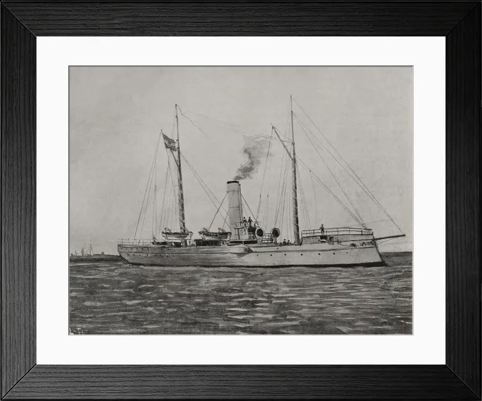 Framed Print : Spanish-American War (1898): Torpedo gunboat 'Nueva Espana', Spanish navy, 1898. Creator: Unknown Framed Print : Spanish-American War (1898): Torpedo gunboat 'Nueva Espana', Spanish navy, 1898. Creator: Unknown