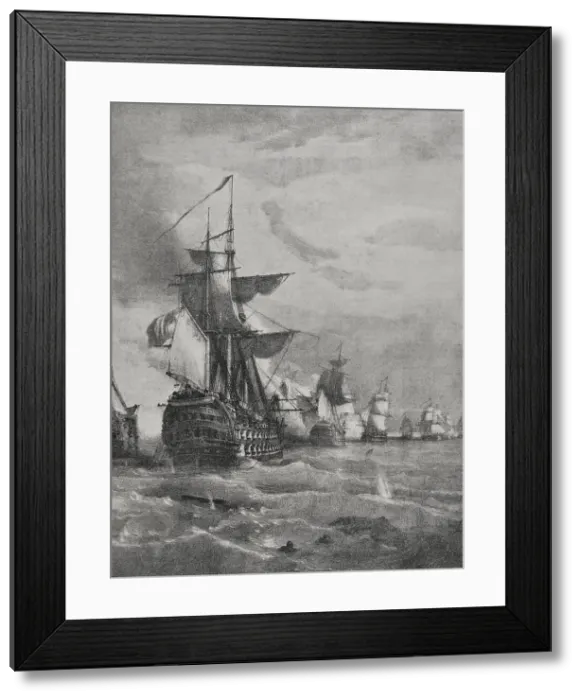 Framed Print : Battle of Trafalgar (October 21, 1805), 1898. Creator: Unknown Framed Print : Battle of Trafalgar (October 21, 1805), 1898. Creator: Unknown