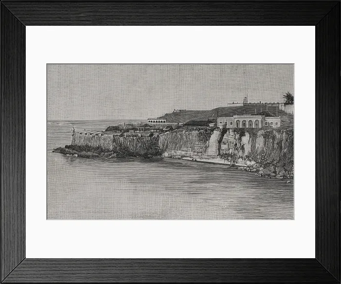 Framed Print : Port entrance, San Juan, Puerto Rico, 1898. Creator: Unknown Framed Print : Port entrance, San Juan, Puerto Rico, 1898. Creator: Unknown