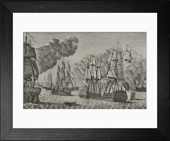 Framed Print : Battle of Trafalgar, October 21, 1805, (1851). Creator: Unknown Framed Print : Battle of Trafalgar, October 21, 1805, (1851). Creator: Unknown