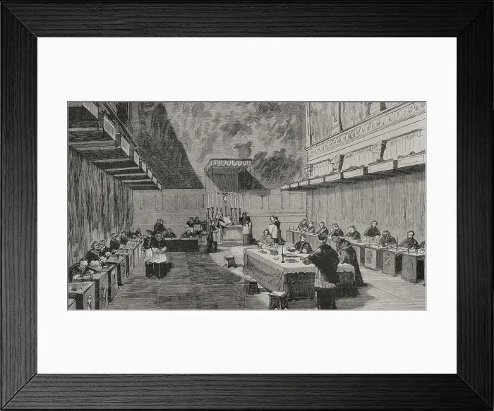 Framed Print : The conclave for the election of Pope Leo XIII, Rome, 1878. Creator: Unknown Framed Print : The conclave for the election of Pope Leo XIII, Rome, 1878. Creator: Unknown