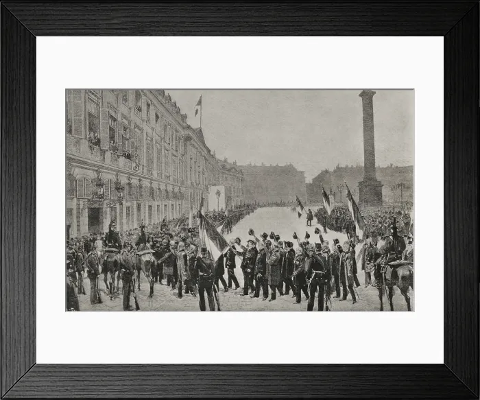 Framed Print : Dreyfus Affair: patriotic demonstration in honour of General Saussier, Paris, France, 1898. Creator: Unknown Framed Print : Dreyfus Affair: patriotic demonstration in honour of General Saussier, Paris, France, 1898. Creator: Unknown