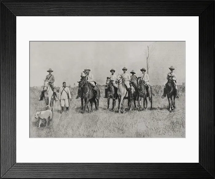 Framed Print : Cuban War of Independence (1895-1898): President Maso with his accompaniment, 1898. Creator: Unknown Framed Print : Cuban War of Independence (1895-1898): President Maso with his accompaniment, 1898. Creator: Unknown