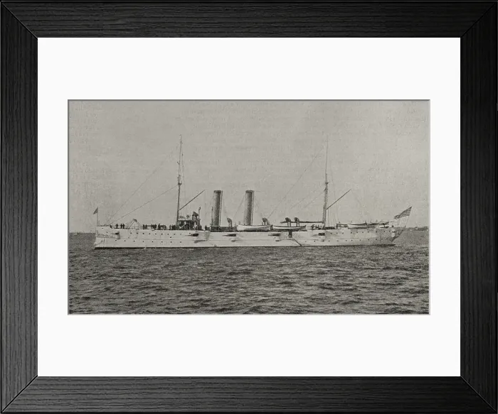 Framed Print : Spanish-American War: USS Montgomery (C-9) (1894-1918), Montgomery-class cruiser, US navy, 1898. Creator: Unknown Framed Print : Spanish-American War: USS Montgomery (C-9) (1894-1918), Montgomery-class cruiser, US navy, 1898. Creator: Unknown