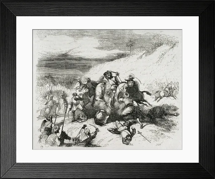 Framed Print : Battle of Guadalete, July 19-26, 711, (1852). Creator: Unknown Framed Print : Battle of Guadalete, July 19-26, 711, (1852). Creator: Unknown
