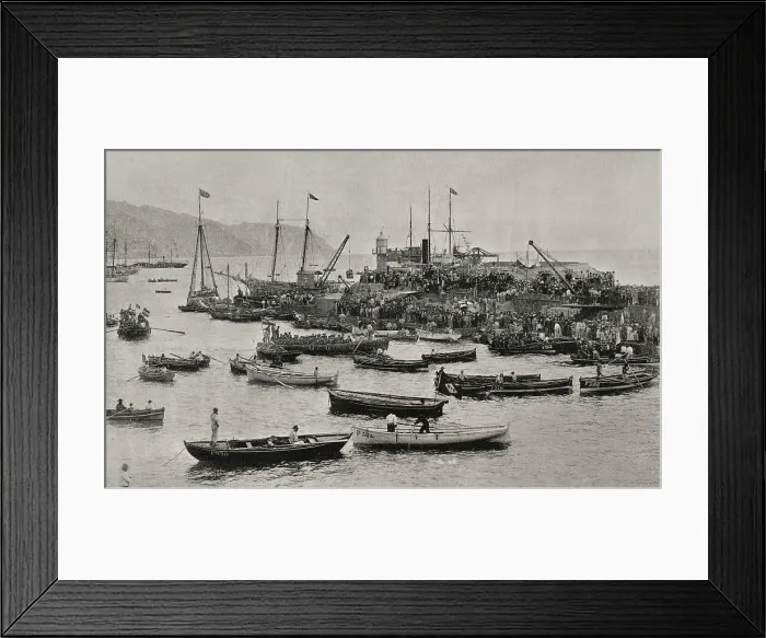Framed Print : Cuban War: Spanish expeditionary forces at Santa Cruz de Tenerife, Canary Islands, Spain, 1898. Creator: Unknown Framed Print : Cuban War: Spanish expeditionary forces at Santa Cruz de Tenerife, Canary Islands, Spain, 1898. Creator: Unknown
