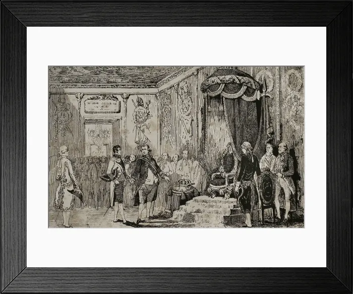 Framed Print : Abdication of King Charles IV in favour of his son Ferdinand VII, March 19, 1808, (1851). Creator: Unknown Framed Print : Abdication of King Charles IV in favour of his son Ferdinand VII, March 19, 1808, (1851). Creator: Unknown