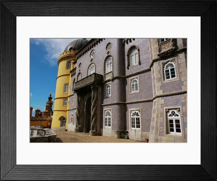 Framed Print : Partial view of the Pena Palace complex, Sintra, Portugal, 19th century (2008). Creator: Unknown