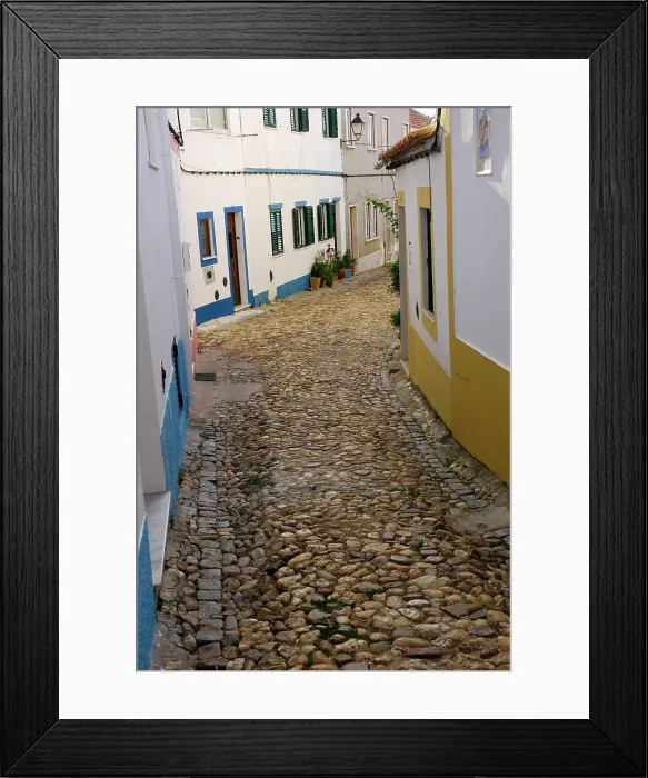 Framed Print : View of a typical paved street, Odemira, Alentejo, Portugal, 2008. Creator: Unknown Framed Print : View of a typical paved street, Odemira, Alentejo, Portugal, 2008. Creator: Unknown