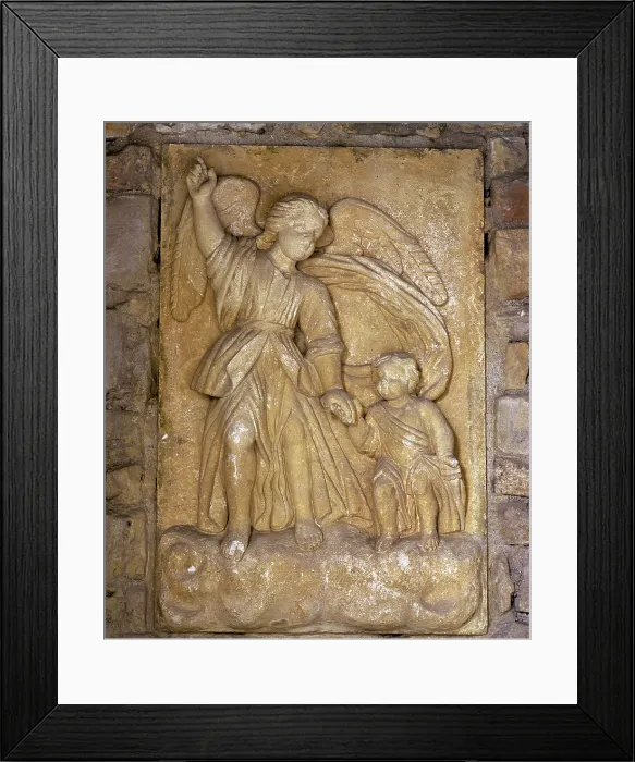 Framed Print : Guardian Angel with child, Ermita del Angel Custodio, Avellaneda, Sopuerta Valley, Spain, 2008. Creator: LTL Framed Print : Guardian Angel with child, Ermita del Angel Custodio, Avellaneda, Sopuerta Valley, Spain, 2008. Creator: LTL