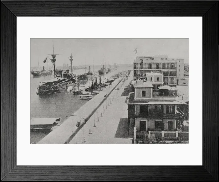 Framed Print : The squadron of Admiral Manuel de la Camara in Port-Said, 1898. Creator: Unknown Framed Print : The squadron of Admiral Manuel de la Camara in Port-Said, 1898. Creator: Unknown