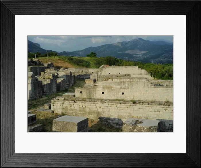 Framed Print : Partial view of the amphitheater ruins, ancient city of Salona, Solin, Croatia, 2018. Creator: Unknown Framed Print : Partial view of the amphitheater ruins, ancient city of Salona, Solin, Croatia, 2018. Creator: Unknown
