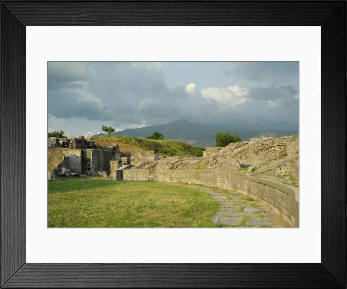 Framed Print : Partial view of the amphitheater ruins, ancient city of Salona, Solin, Croatia, 2018. Creator: Unknown Framed Print : Partial view of the amphitheater ruins, ancient city of Salona, Solin, Croatia, 2018. Creator: Unknown