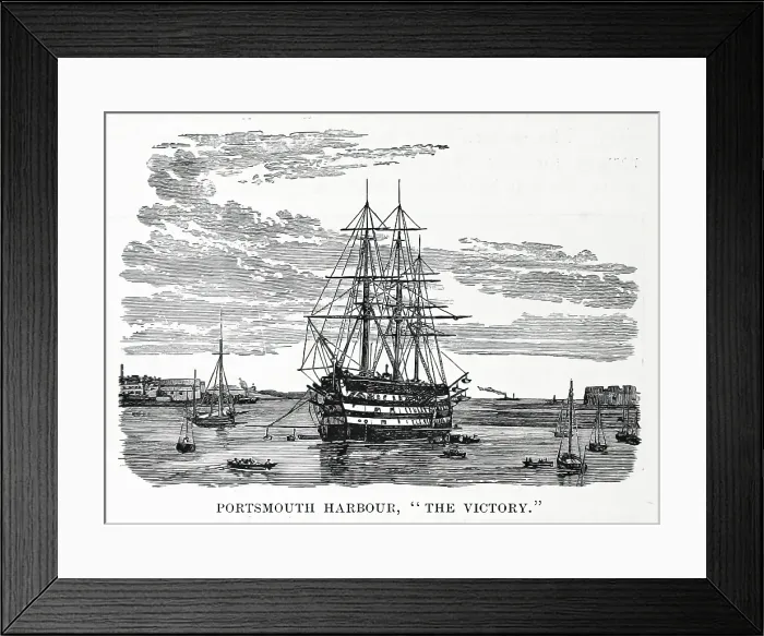Framed Print : Portsmouth Harbour, 'The Victory', 1892. Creator: Unknown Framed Print : Portsmouth Harbour, 'The Victory', 1892. Creator: Unknown