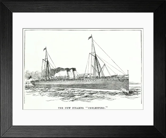 Framed Print : The new steamer 'Chelmsford', 1885. Creator: Unknown Framed Print : The new steamer 'Chelmsford', 1885. Creator: Unknown