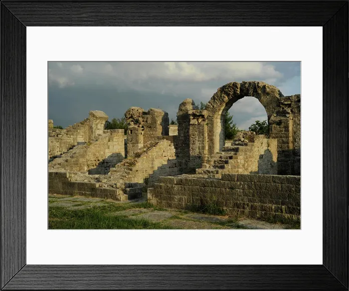 Framed Print : Partial view of the amphitheater ruins, ancient city of Salona, Solin, Croatia, 2018. Creator: Unknown Framed Print : Partial view of the amphitheater ruins, ancient city of Salona, Solin, Croatia, 2018. Creator: Unknown