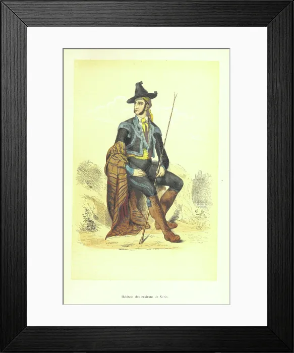 Framed Print : Resident of the area around Jerez, 1848. Creators: Adolphe Francois Pannemaker, Estaquier Framed Print : Resident of the area around Jerez, 1848. Creators: Adolphe Francois Pannemaker, Estaquier