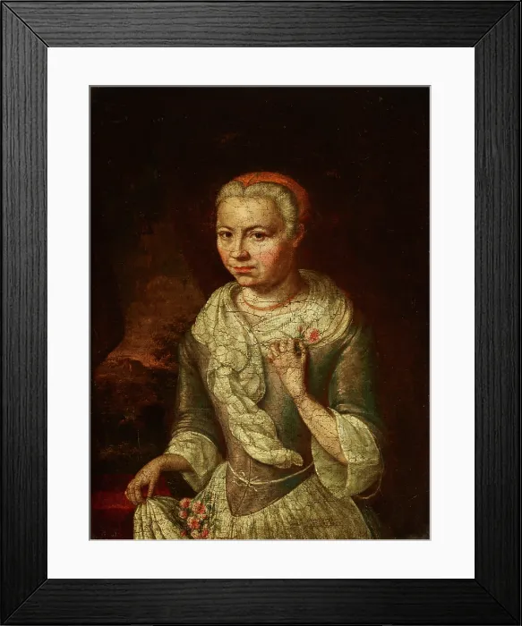 Framed Print : Portrait of a Woman, 4th quarter of 18th century. Creator: Unknown Framed Print : Portrait of a Woman, 4th quarter of 18th century. Creator: Unknown