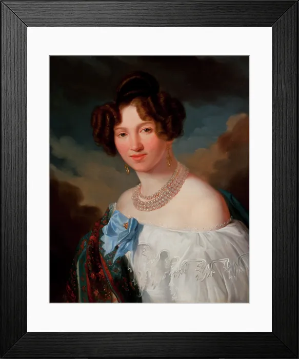 Framed Print : Portrait of Sydonia Henoch nee Roller (Copy?), c1835. Creator: Franciszek Ksawery Lampi Framed Print : Portrait of Sydonia Henoch nee Roller (Copy?), c1835. Creator: Franciszek Ksawery Lampi