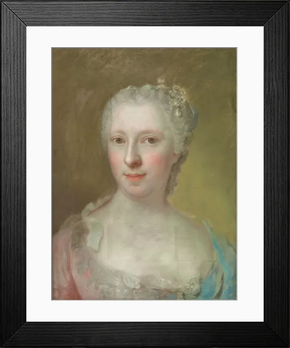Framed Print : Portrait of Countess de Martigny, 18th century. Creator: Unknown Framed Print : Portrait of Countess de Martigny, 18th century. Creator: Unknown