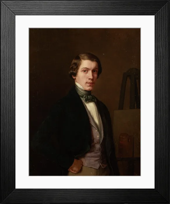 Framed Print : Self-Portrait, 1847. Creator: Leopold Loeffler Framed Print : Self-Portrait, 1847. Creator: Leopold Loeffler