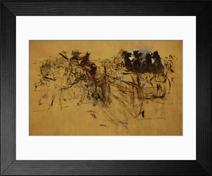 Framed Print : Ploughing (Sketch), between 1883-1887. Creator: Jacek Malczewski Framed Print : Ploughing (Sketch), between 1883-1887. Creator: Jacek Malczewski