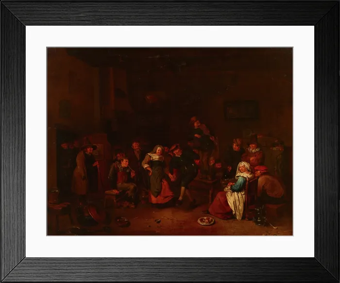 Framed Print : Dance at the Inn, c1700. Creator: Unknown Framed Print : Dance at the Inn, c1700. Creator: Unknown