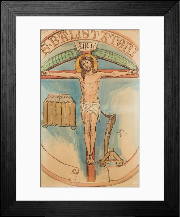 Framed Print : Paper for the Polychrome of St. Mary's Church - Archers Emblem, 1889. Creator: Jan Matejko. Paper for the Polychrome of St. Mary's Church - Archers Emblem, 1889 Framed Print : Paper for the Polychrome of St. Mary's Church - Archers Emblem, 1889. Creator: Jan Matejko. Paper for the Polychrome of St. Mary's Church - Archers Emblem, 1889