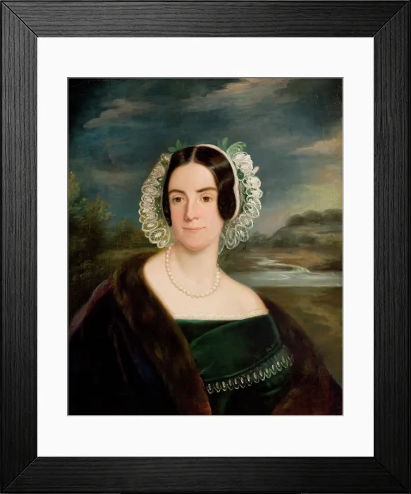 Framed Print : Female Portrait, c1850. Creator: Korneli Szlegel Framed Print : Female Portrait, c1850. Creator: Korneli Szlegel
