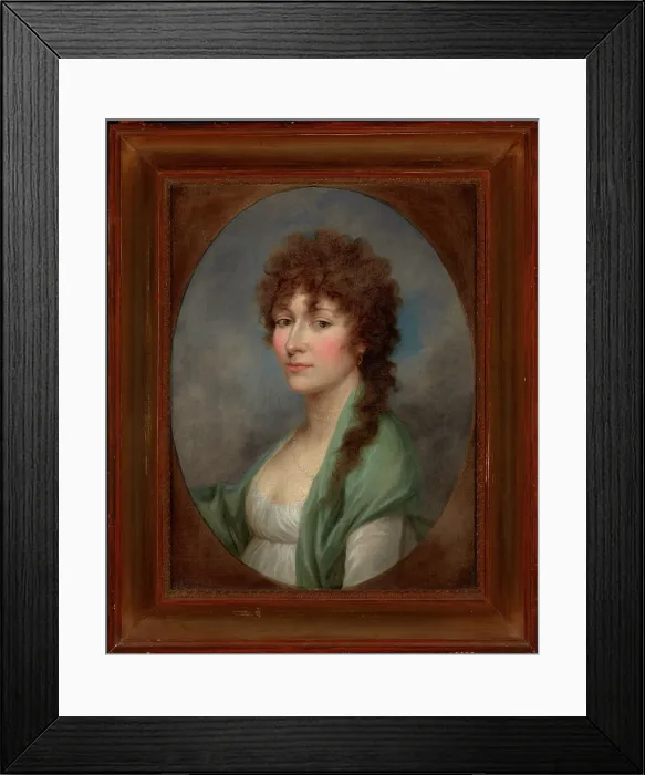 Framed Print : Portrait of Maria Grabowska, 1790-1798. Creator: Unknown Framed Print : Portrait of Maria Grabowska, 1790-1798. Creator: Unknown