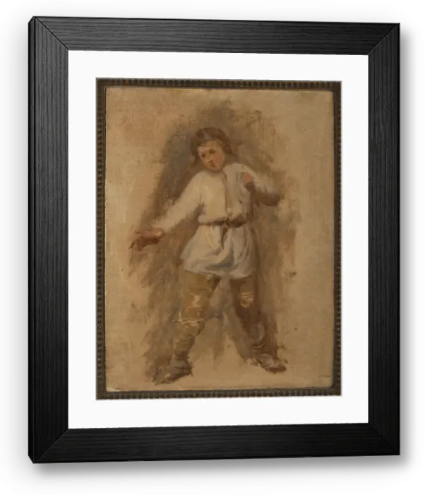 Framed Print : Country Boy, 1870. Creator: Aleksander Kotsis Framed Print : Country Boy, 1870. Creator: Aleksander Kotsis