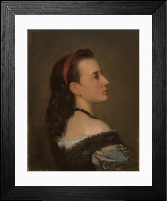 Framed Print : Portrait of a Young Lady, c1870. Creator: Aleksander Kotsis Framed Print : Portrait of a Young Lady, c1870. Creator: Aleksander Kotsis