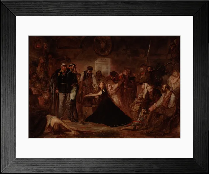 Framed Print : Polonia 1863 (Poland Enchained), 1864. Creator: Jan Matejko Framed Print : Polonia 1863 (Poland Enchained), 1864. Creator: Jan Matejko