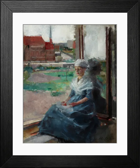 Framed Print : Breton Woman (Version II), 1890. Creator: Olga Boznanska Framed Print : Breton Woman (Version II), 1890. Creator: Olga Boznanska