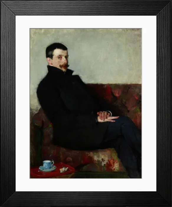 Framed Print : Portrait of Paul Nauen, 1893. Creator: Olga Boznanska Framed Print : Portrait of Paul Nauen, 1893. Creator: Olga Boznanska