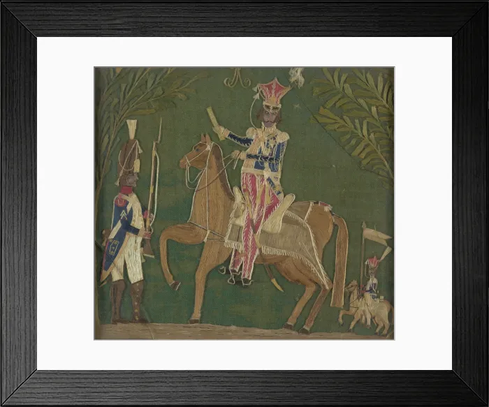 Framed Print : Embroidered picture-Prince Jozef Poniatowski, 1st half of 19th century. Creator: Unknown Framed Print : Embroidered picture-Prince Jozef Poniatowski, 1st half of 19th century. Creator: Unknown