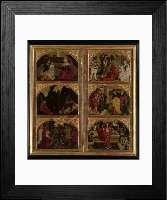 Framed Print : Diptych with Scenes from the Life of Christ, 2nd quarter of 16th century. Creator: Unknown Framed Print : Diptych with Scenes from the Life of Christ, 2nd quarter of 16th century. Creator: Unknown