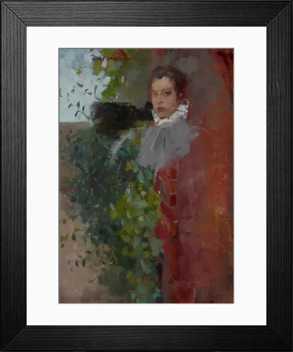 Framed Print : Portrait of a Woman-two-sided painting, c1885. Creator: Olga Boznanska Framed Print : Portrait of a Woman-two-sided painting, c1885. Creator: Olga Boznanska