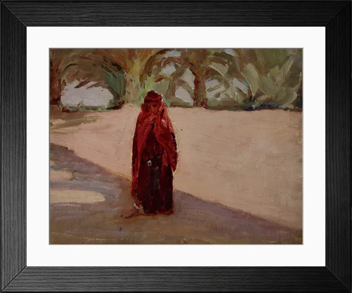 Framed Print : Biskra (A Girl), 1909. Creator: Jan Ciaglinski Framed Print : Biskra (A Girl), 1909. Creator: Jan Ciaglinski