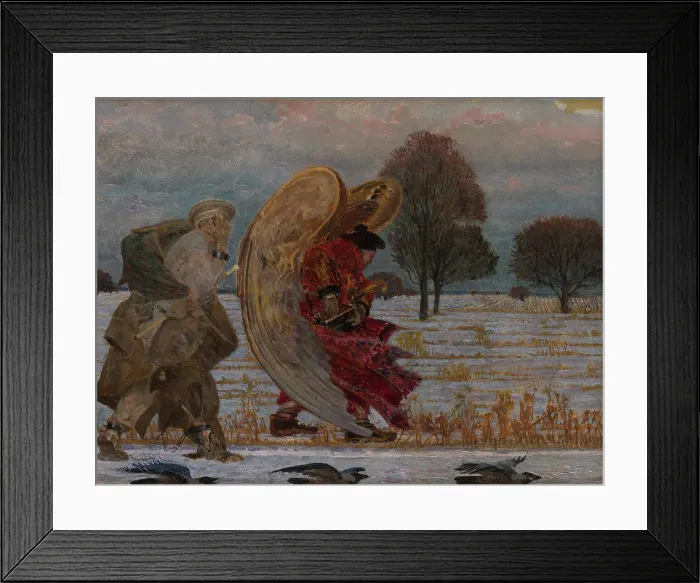 Framed Print : Behind the Angel (left part of the triptych), 1901. Creator: Jacek Malczewski Framed Print : Behind the Angel (left part of the triptych), 1901. Creator: Jacek Malczewski