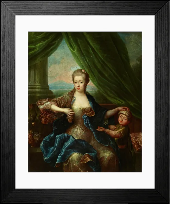 Framed Print : Portrait of a Lady with a Child, 18th century. Creator: Unknown Framed Print : Portrait of a Lady with a Child, 18th century. Creator: Unknown