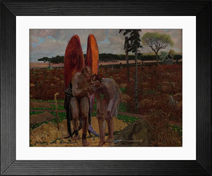 Framed Print : Behind the Angel (right part of the triptych), 1901. Creator: Jacek Malczewski Framed Print : Behind the Angel (right part of the triptych), 1901. Creator: Jacek Malczewski