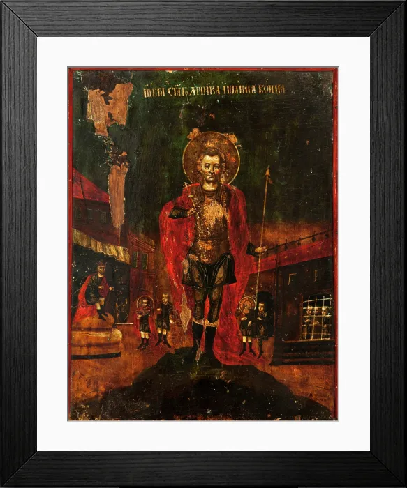 Framed Print : Saint John the Warrior-Icon, 17th century. Creator: Unknown Framed Print : Saint John the Warrior-Icon, 17th century. Creator: Unknown