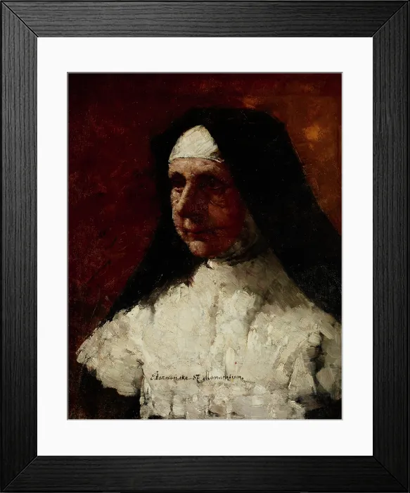 Framed Print : Study of a Nun, 1887. Creator: Olga Boznanska Framed Print : Study of a Nun, 1887. Creator: Olga Boznanska