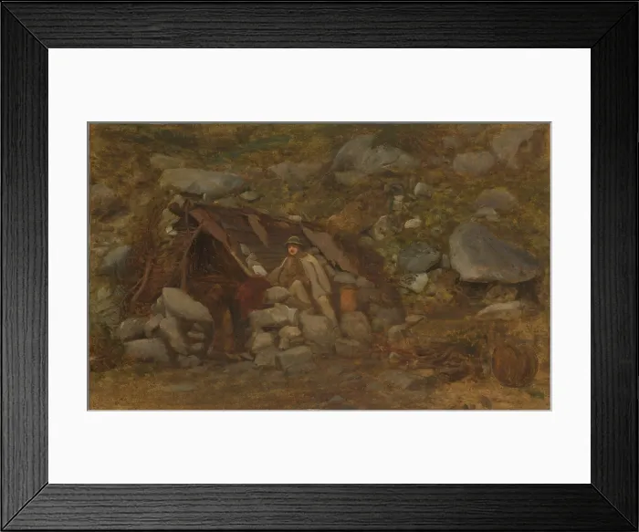 Framed Print : Highlander in Front of a Hut, c1870. Creator: Aleksander Kotsis Framed Print : Highlander in Front of a Hut, c1870. Creator: Aleksander Kotsis